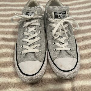 Converse all star low top grey white speckled sneakers 9